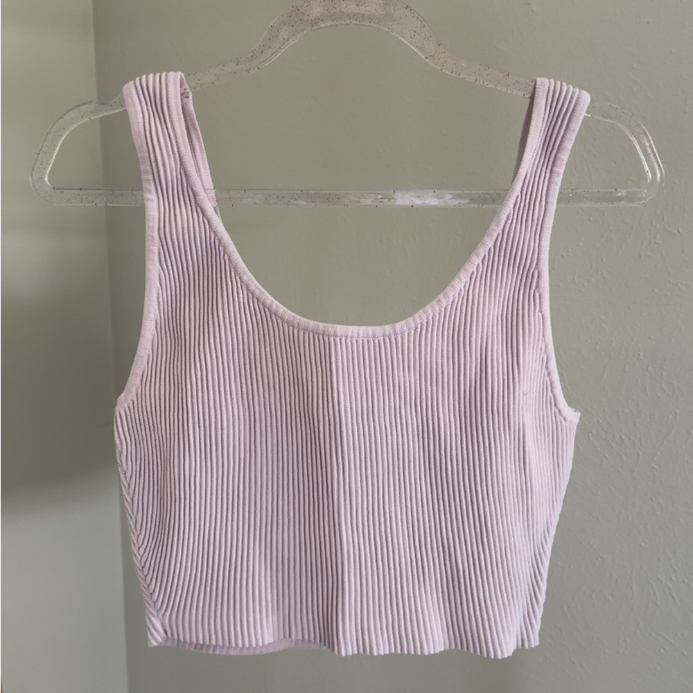 Lavender Ribbed Women's Tank Top